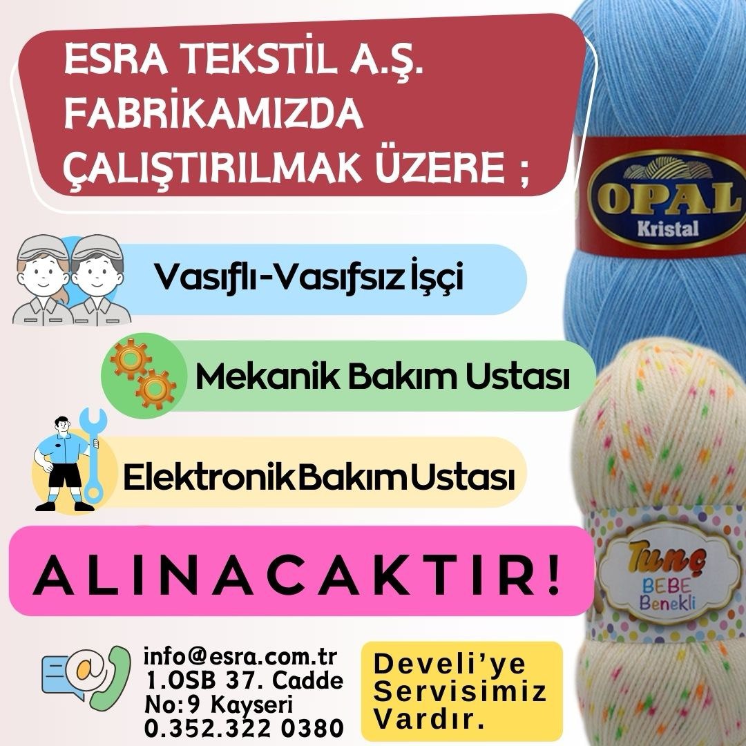 Vasıflı-Vasıfsız İşçi Aranıyor ilan görseli