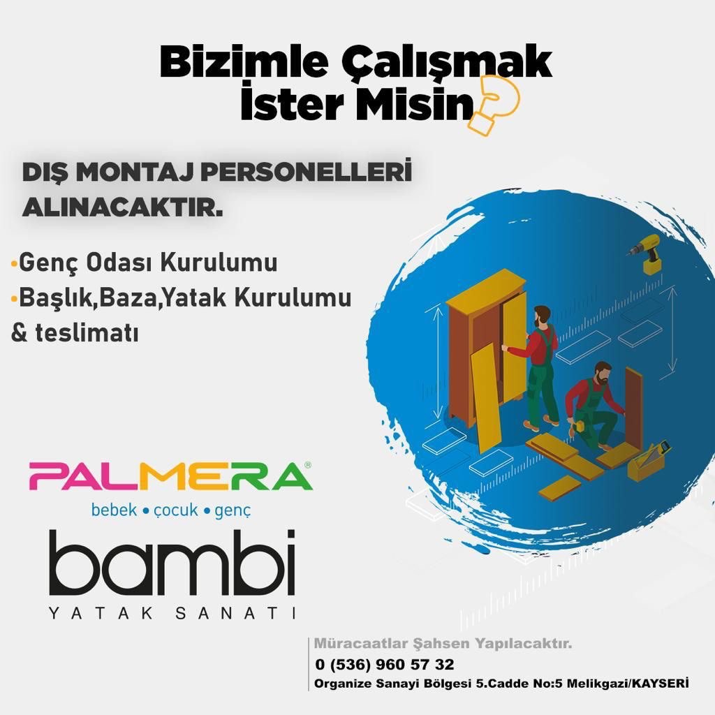 Dış Montaj Personelleri Alınacaktır. ilan görseli